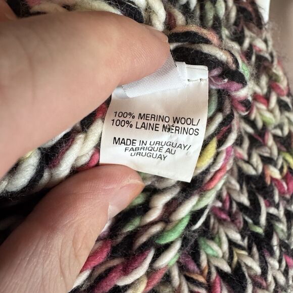 Ulla Johnson Rhea Multicolor Chunky Knit Sweater with Puff Sleeves Crew Neck XS - Picture 7 of 9